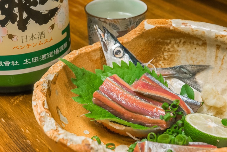 楽膳｜新秋刀魚の刺身2016