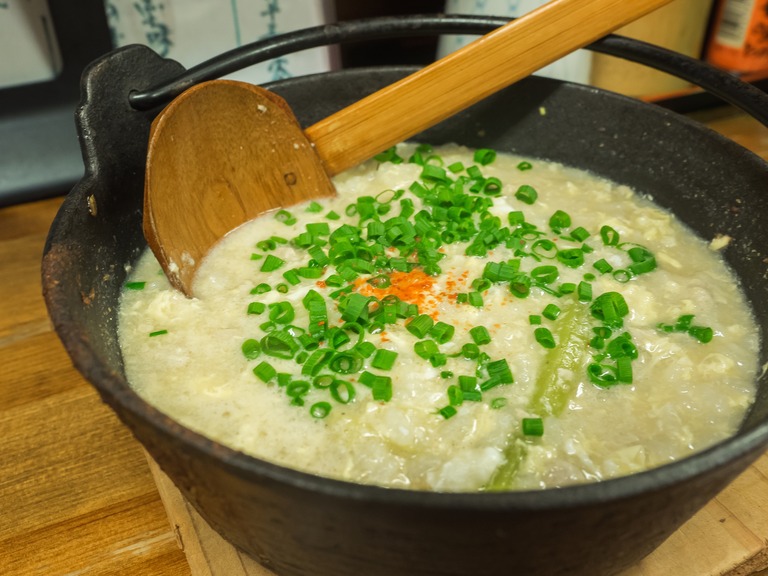 楽膳のあんこう鍋（雑炊）