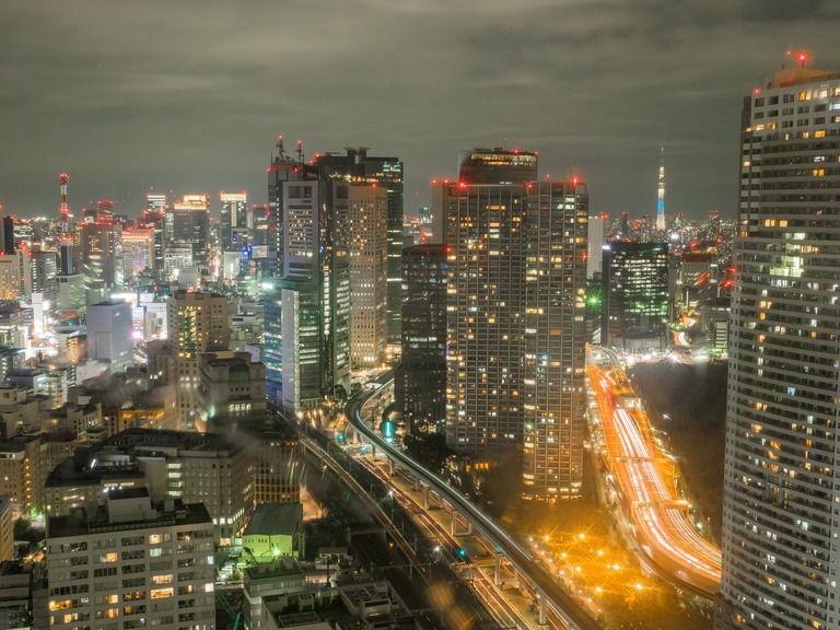 東京貿易センタービルから観る東京スカイツリー20151031-1