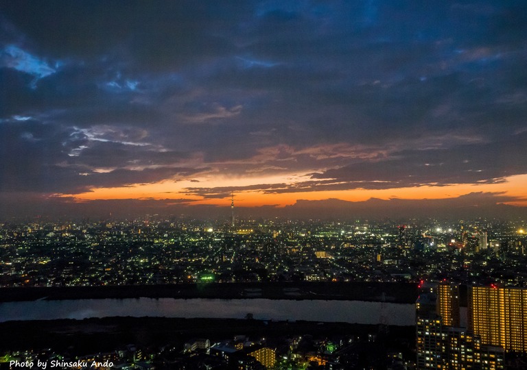 市川アイ・リンクタウンから望む夜景20151018‐３-2