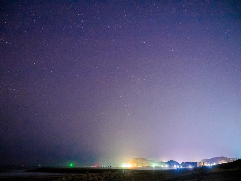 東浪見海岸の星空20160305-9