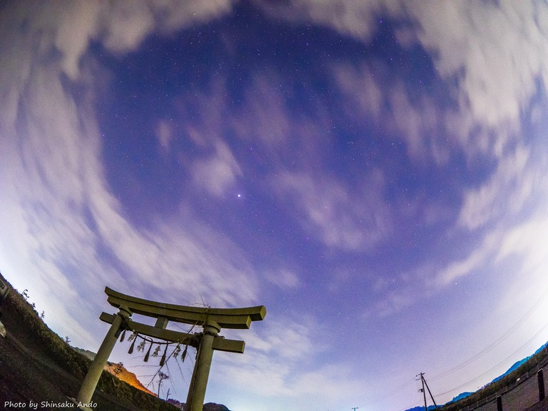 東浪見海岸の星空20160305-10-name