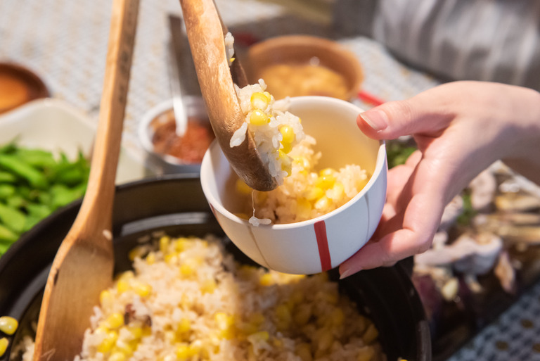 土鍋のとうもろこしご飯_2