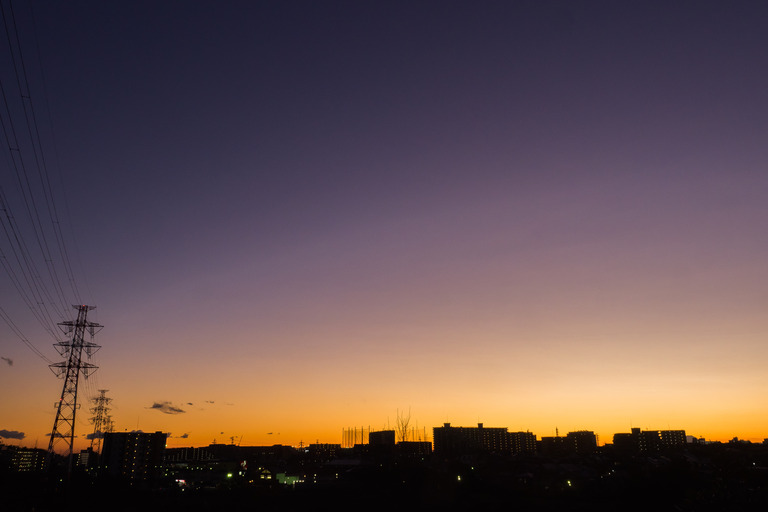 長津川遊水池の夕焼け20160124-1
