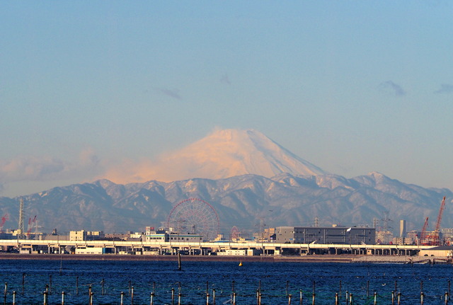 三番瀬から臨む富士山